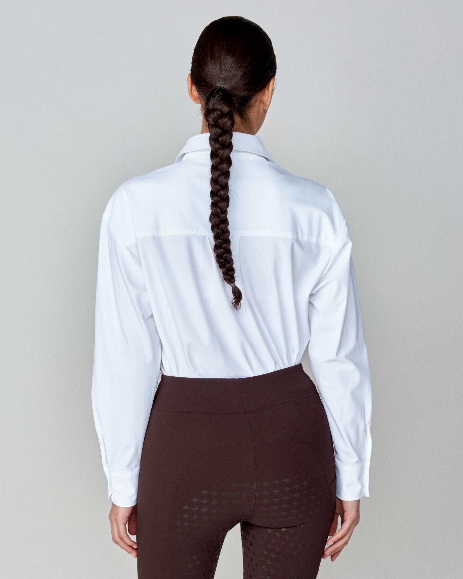 Stretchy Riding Shirt in White