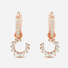 Confidence Hoop Earrings in 9k Pink Gold with White Diamonds