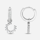 Confidence Hoop Earrings in 9k White Gold with White Diamonds