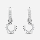 Confidence Hoop Earrings in 9k White Gold with White Diamonds
