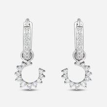 Confidence Hoop Earrings in 9k White Gold with White Diamonds