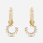 Confidence Hoop Earrings in 9k Yellow Gold with White Diamonds