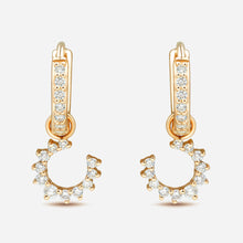 Confidence Hoop Earrings in 9k Yellow Gold with White Diamonds