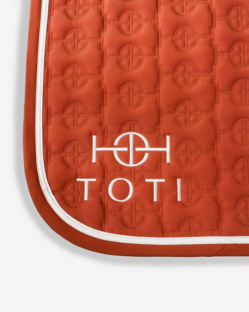 Saddle Pad & Ear Bonnet Set in Terracotta