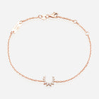 Confidence Bracelet in 9k Pink Gold with White Diamonds