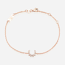 Confidence Bracelet in 9k Pink Gold with White Diamonds