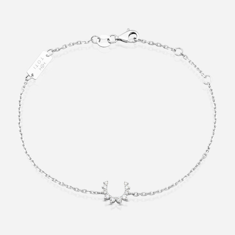 Confidence Bracelet in 9k White Gold with White Diamonds