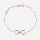 Connection Bracelet in 9k Pink Gold with White Diamonds