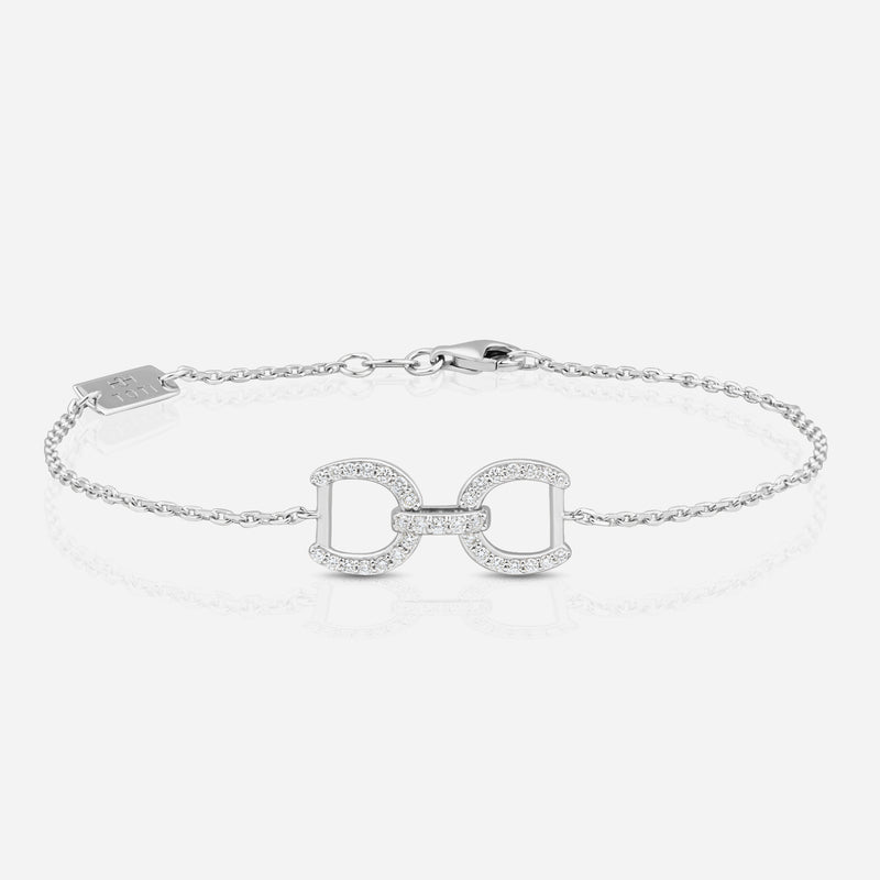Connection Bracelet in 9k White Gold with White Diamonds