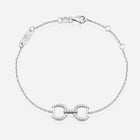 Connection Bracelet in 9k White Gold with White Diamonds