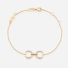 Connection Bracelet in 9k Yellow Gold with White Diamonds