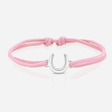 Destiny Confidence Pink Cord Bracelet in Polished Silver