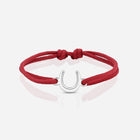 Destiny Confidence Bordeaux Cord Bracelet in Polished Silver
