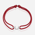 Destiny Confidence Bordeaux Cord Bracelet in Polished Silver