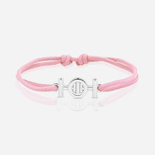 Destiny Challenge Pink Cord Bracelet in Polished Silver