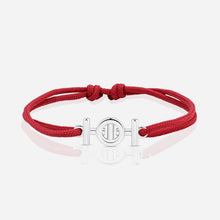 Destiny Challenge Bordeaux Cord Bracelet in Polished Silver
