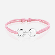 Destiny Connection Pink Cord Bracelet in Polished Silver