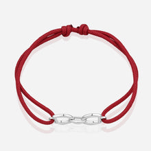 Destiny Connection Bordeaux Cord Bracelet in Polished Silver