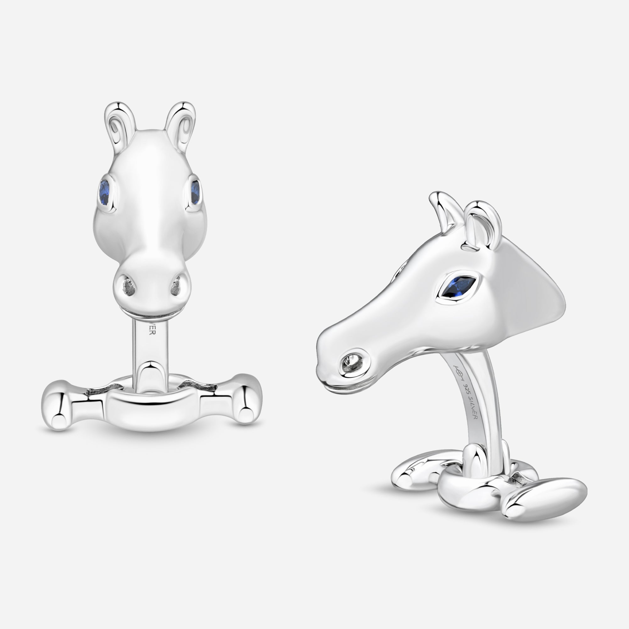 Celebration Horse Head Cufflinks in Silver