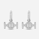 Challenge Hoop Earrings in 9k White Gold with White Diamonds