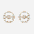 Challenge Studs in 9k Yellow Gold with White Diamonds