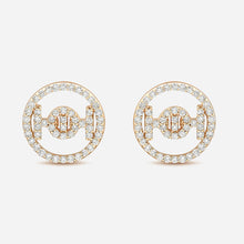 Challenge Studs in 9k Yellow Gold with White Diamonds