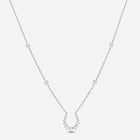 Double Confidence Necklace in 18k White Gold with White Diamonds