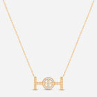 Challenge Necklace in 18k Yellow Gold with White Diamonds
