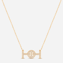 Challenge Necklace in 18k Yellow Gold with White Diamonds
