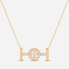 Challenge Necklace in 18k Yellow Gold with White Diamonds
