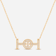 Challenge Necklace in 18k Yellow Gold with White Diamonds