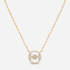 Challenge Necklace in 9k Yellow Gold with White Diamonds