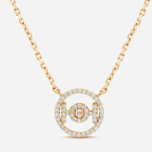 Challenge Necklace in 9k Yellow Gold with White Diamonds