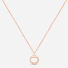 Connection Necklace in 18k Pink Gold with White Diamonds