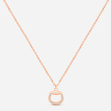 Connection Necklace in 18k Pink Gold with White Diamonds