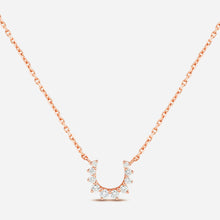 Confidence Necklace in 9k Pink Gold with White Diamonds