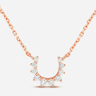 Confidence Necklace in 9k Pink Gold with White Diamonds