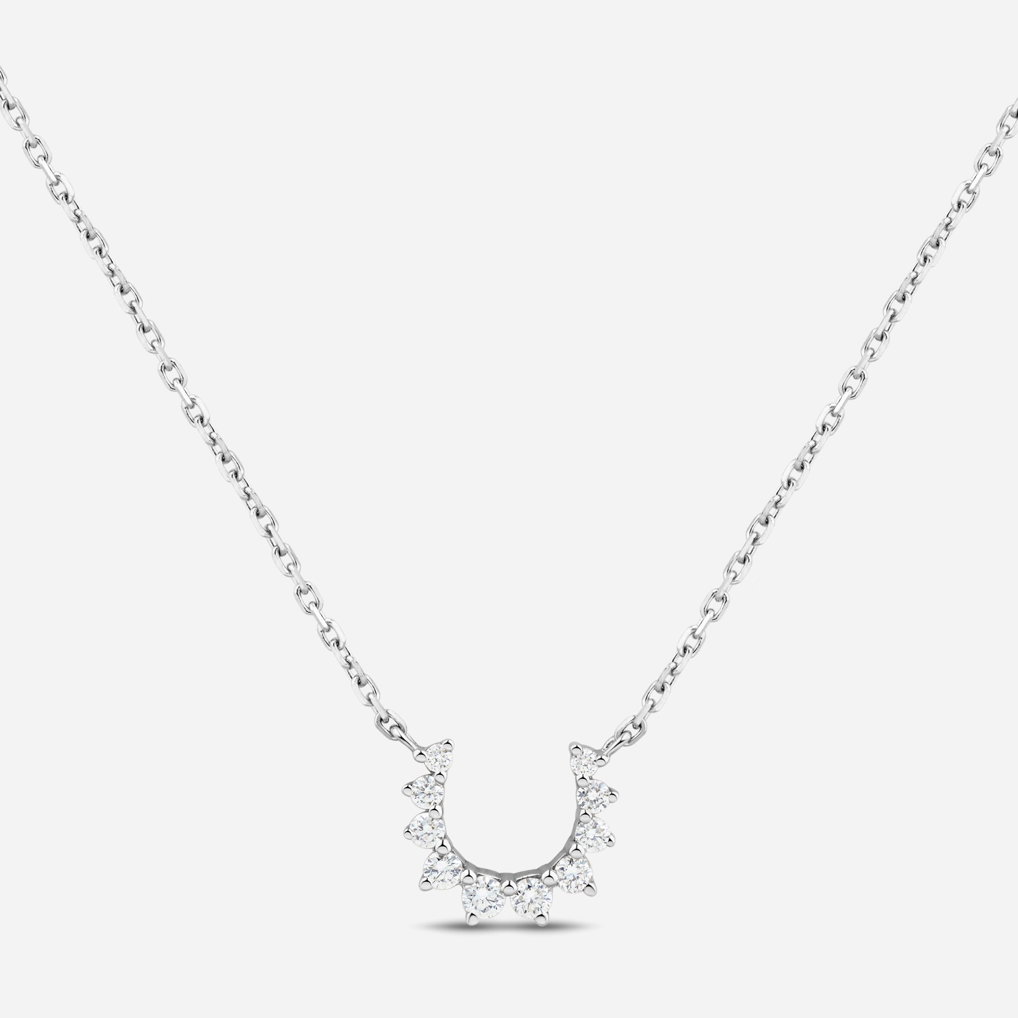Confidence Necklace in 9k White Gold with White Diamonds
