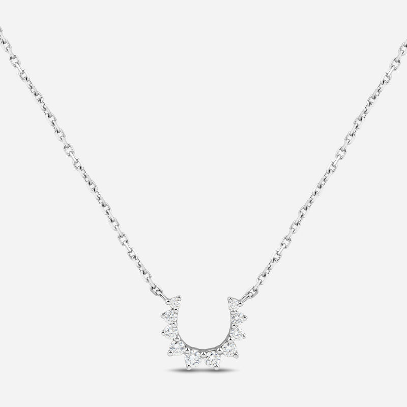 Confidence Necklace in 9k White Gold with White Diamonds