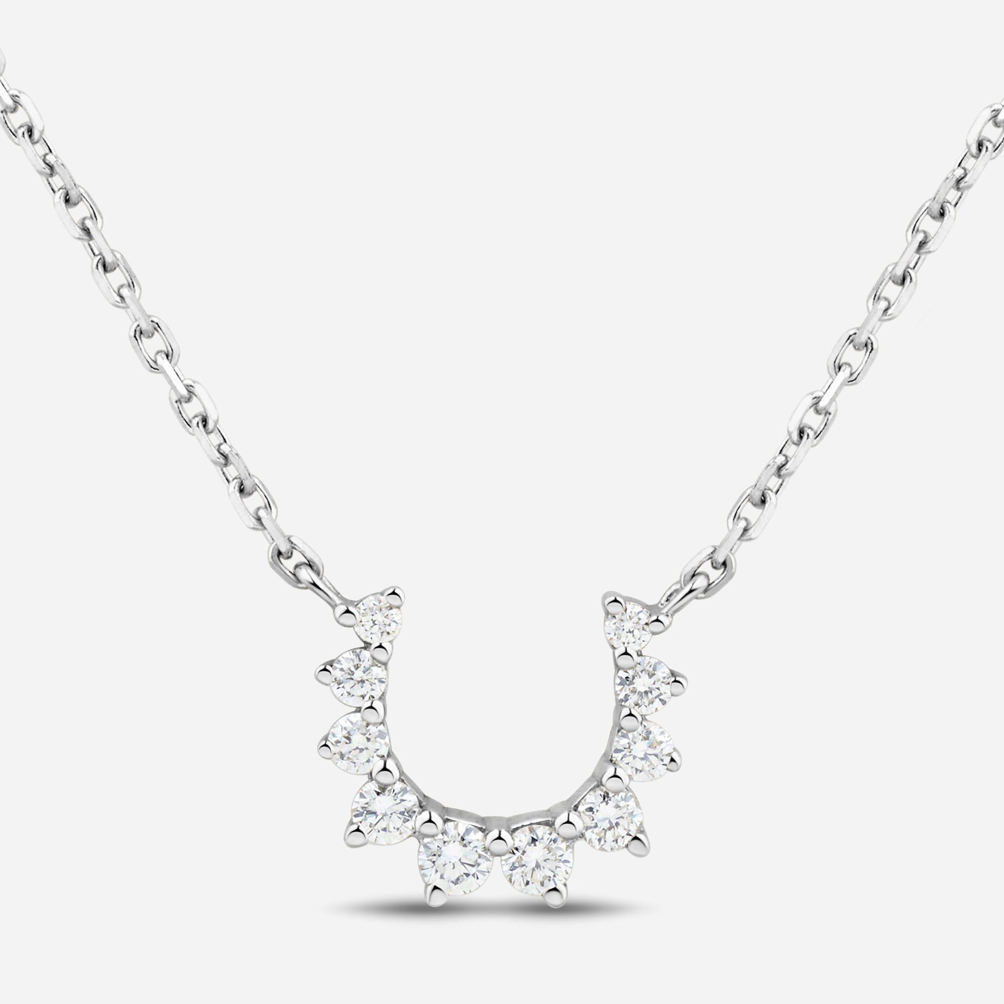Confidence Necklace in 9k White Gold with White Diamonds