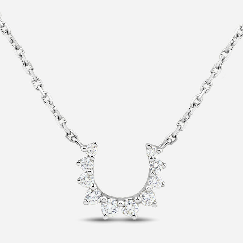 Confidence Necklace in 9k White Gold with White Diamonds