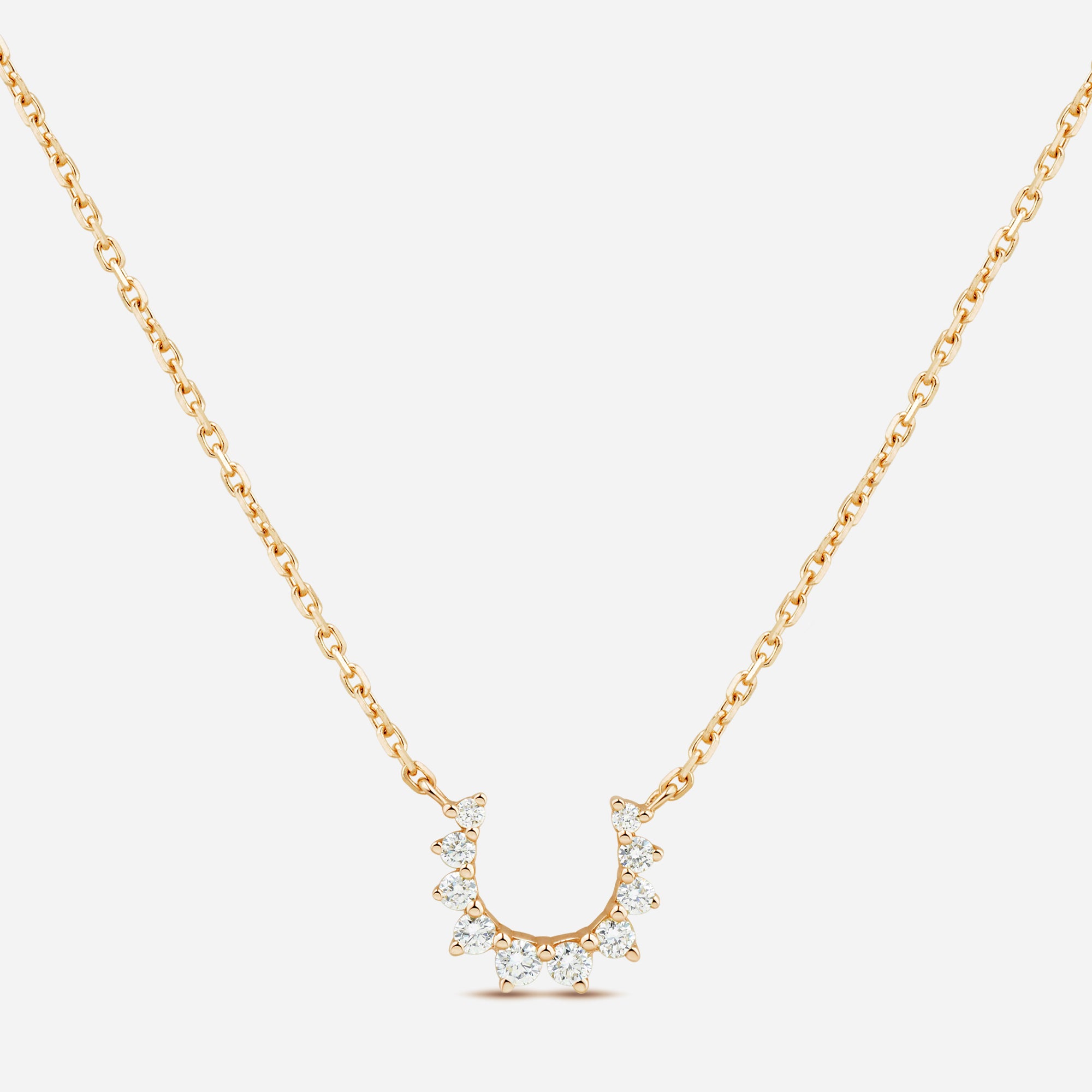 Confidence Necklace in 9k Yellow Gold with White Diamonds