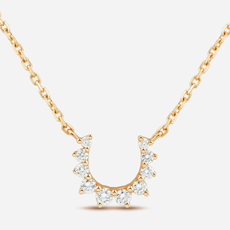 Confidence Necklace in 9k Yellow Gold with White Diamonds