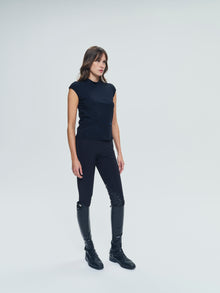 Totem Technical Short Sleeve Top in Black