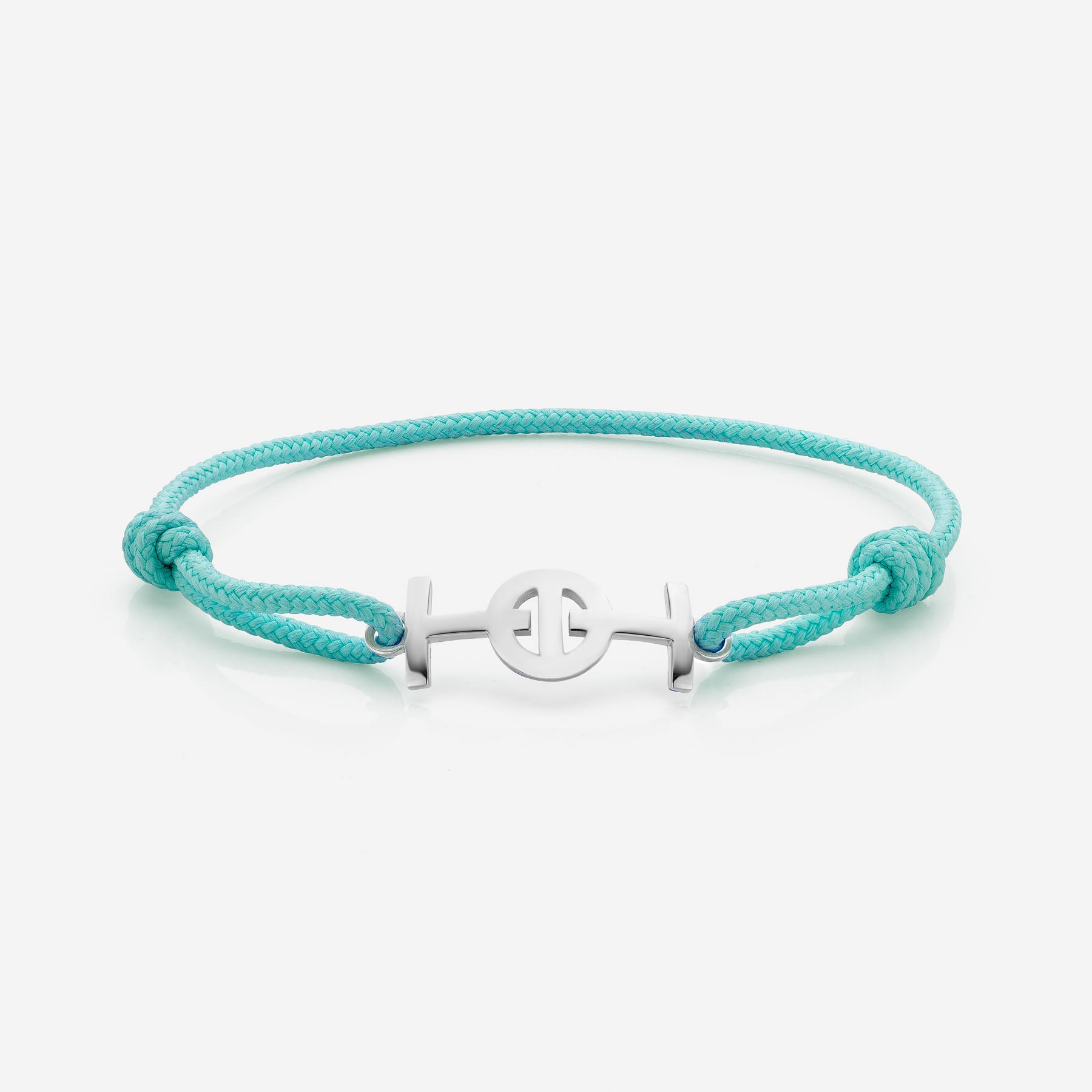 Challenge Aqua Cord Bracelet in Silver