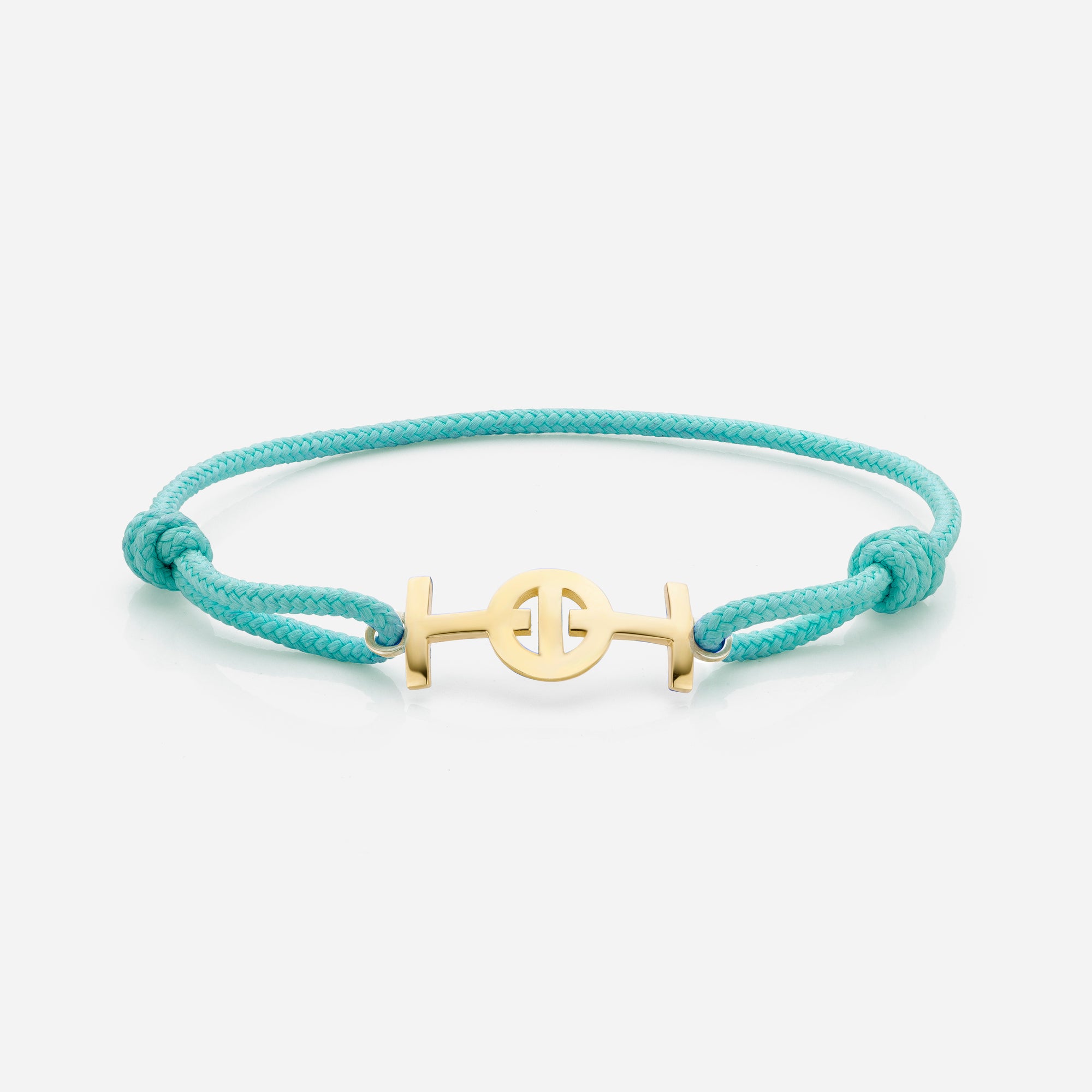 Challenge Aqua Cord Bracelet in Plated Yellow Gold