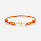 Challenge Orange Cord Bracelet in 9k Yellow Gold