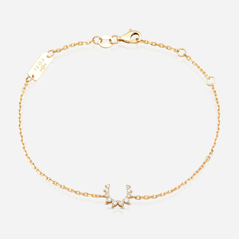 Confidence Bracelet in 9k Yellow Gold with White Diamonds