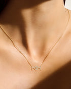 Challenge Necklace in 18k Yellow Gold with White Diamonds