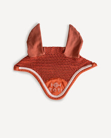 Saddle Pad & Ear Bonnet Set in Terracotta
